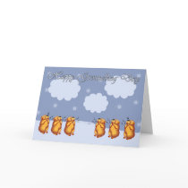 Happy Groundhog Day whistling Groundhogs Greeting Card