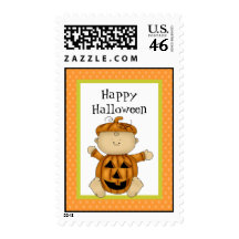Happy Halloween Baby Pumpkin Postage