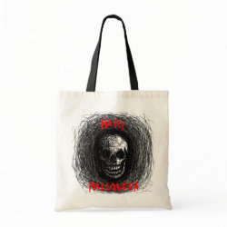Happy Halloween Bag Skull Black bag