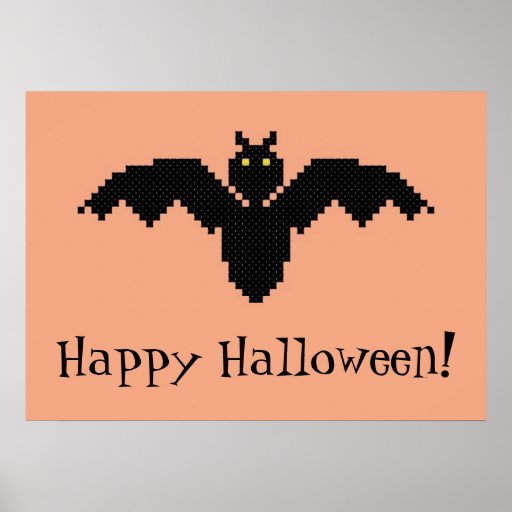 Happy Halloween! Bat Poster