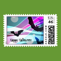 Happy Halloween Bat Stamp