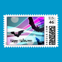 Happy Halloween Bat Stamp stamps