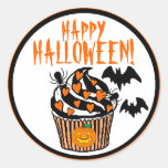 Happy Halloween Bats Cupcake stickers