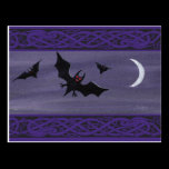 Happy Halloween Bats postcards