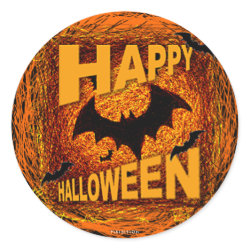 Happy Halloween Bats Sticker sticker