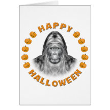 Happy Halloween Bigfoot Card