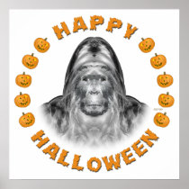 Happy Halloween Bigfoot Print