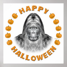 Happy Halloween Bigfoot Print