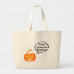 Happy Halloween Bitches Pumpkin Canvas Bag