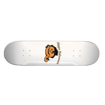 Happy Halloween Black Cat On Pumpkin Skateboards