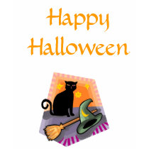 Happy Halloween Black Cat T-Shirt