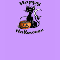 Happy Halloween Black Cat T-Shirt