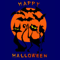 Happy Halloween Black Kats N Bats Shirt by Lotacats Happy Halloween Black Kats N Bats Shirt