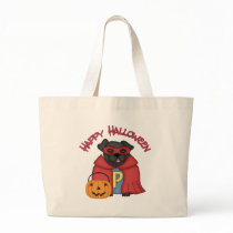 Happy Halloween Black Super Pug bags
