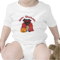 Happy Halloween Black Super Pug t-shirts