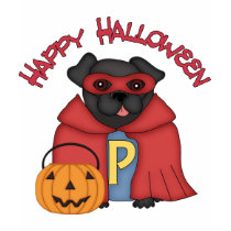 Happy Halloween Black Super Pug t-shirts