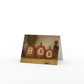 Halloween Boo Pumpkin Card