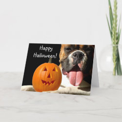 Happy Halloween Boxer Greeting card