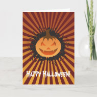 Happy Halloween Bursting Pumpkin 2 card