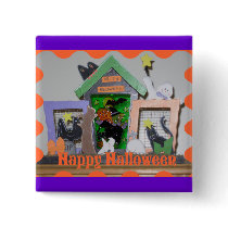 Happy Halloween button by marcya7 Happy Halloween button