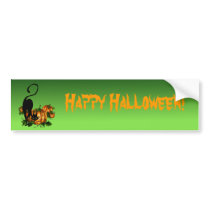 HAPPY HALLOWEEN by SHARON SHARPE bumper stickers