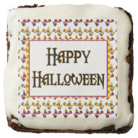 Happy Halloween Candy Pattern Brownie
