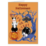 Happy Halloween Cards Orange Background