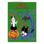 Happy Halloween Cards with Green Background cards