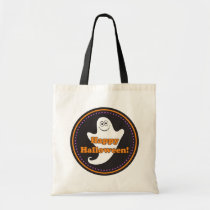 Happy Halloween cartoon ghost treat bag