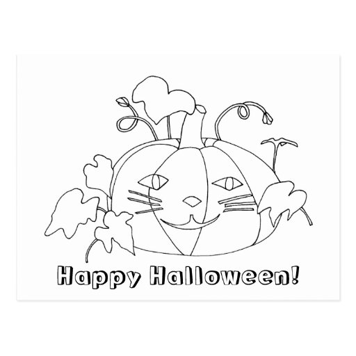 halloween cat face coloring pages - photo #12