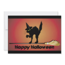 Happy Halloween Cat Invitation