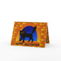 Happy Halloween!cat&window cards