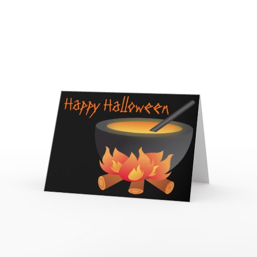 Happy Halloween Cauldron Greeting Card card