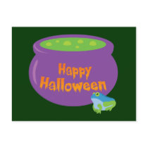 Happy Halloween Cauldron postcards
