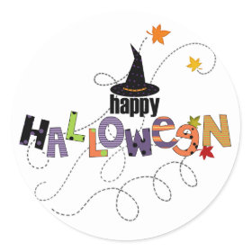 Happy Halloween Classic Round Sticker