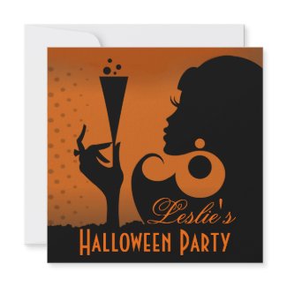 Happy Halloween Cocktail Party Custom Invitations