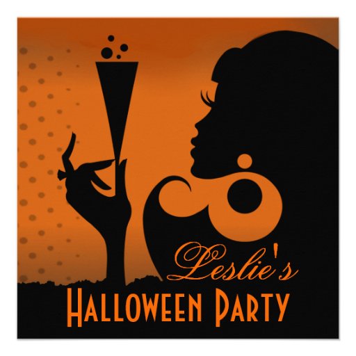 Happy Halloween Cocktail Party Custom Invitations
