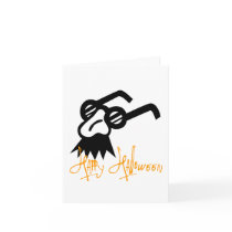 Happy Halloween Comedy Mask Greeting Cards