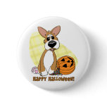 Happy Halloween Corgi Button