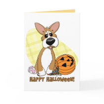 Happy Halloween Corgi Card