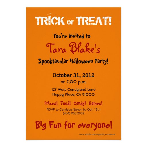 Happy Halloween Costume Party Custom Announcements