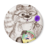 Happy Halloween Costumed Raccoon Magnets