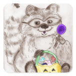 Happy Halloween Costumed Raccoon Sticker