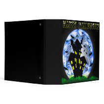 Happy Halloween Creepy Haunted House  Avery Binder
