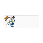 happy halloween dancing bones skeleton return address labels