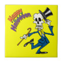 happy halloween dancing bones skeleton