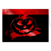 Happy Halloween evil Jack O lantern Card