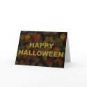 Happy Halloween Fall Leaves Card