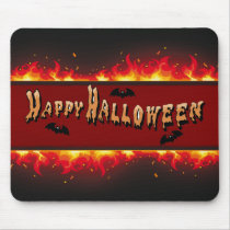 Happy Halloween Flaming Set Mousepad