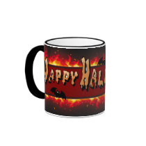 Happy Halloween Flaming Set Mug